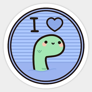 I heart Nessie Sticker
